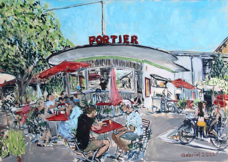 portier cafe oil painting gabriel kessler winterthur